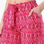 Women's Bright Pink Printed Drawstring Shorts, Fuchsia, small