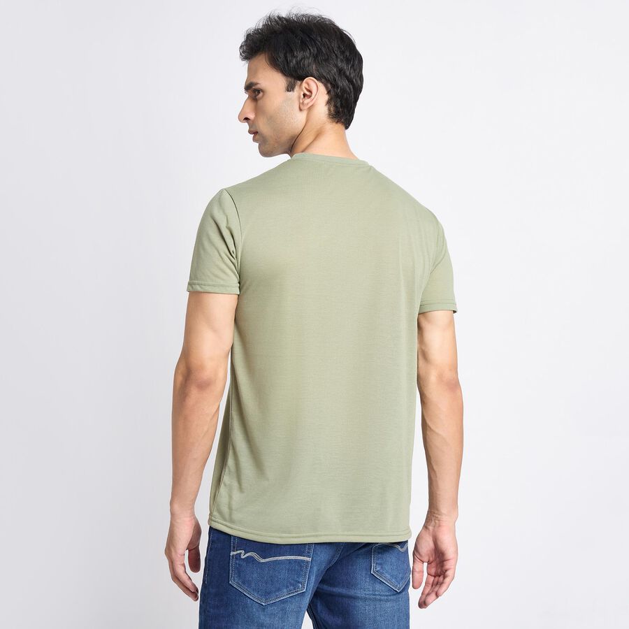 Men's Round Neck T-Shirt, हल्का हरा, large image number null