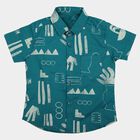 Boys' Casual Shirt, मध्यम नीला, small