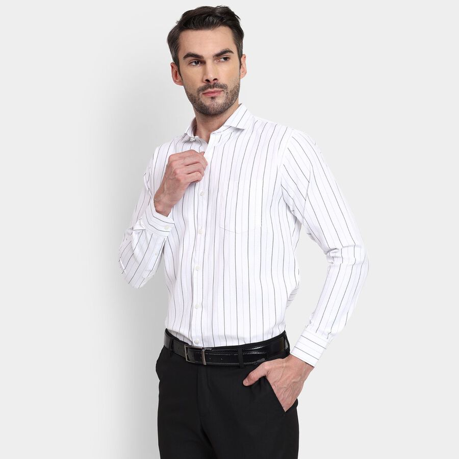 Men's Formal Shirt , ऑफ व्हाइट, large image number null