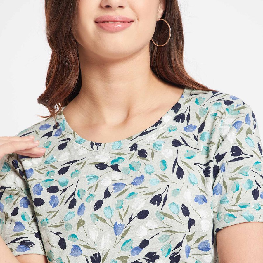 Round Neck T-Shirt, Light Green, large image number null