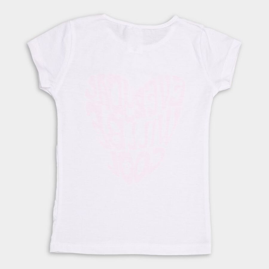 Girls' T-Shirt, सफ़ेद, large image number null