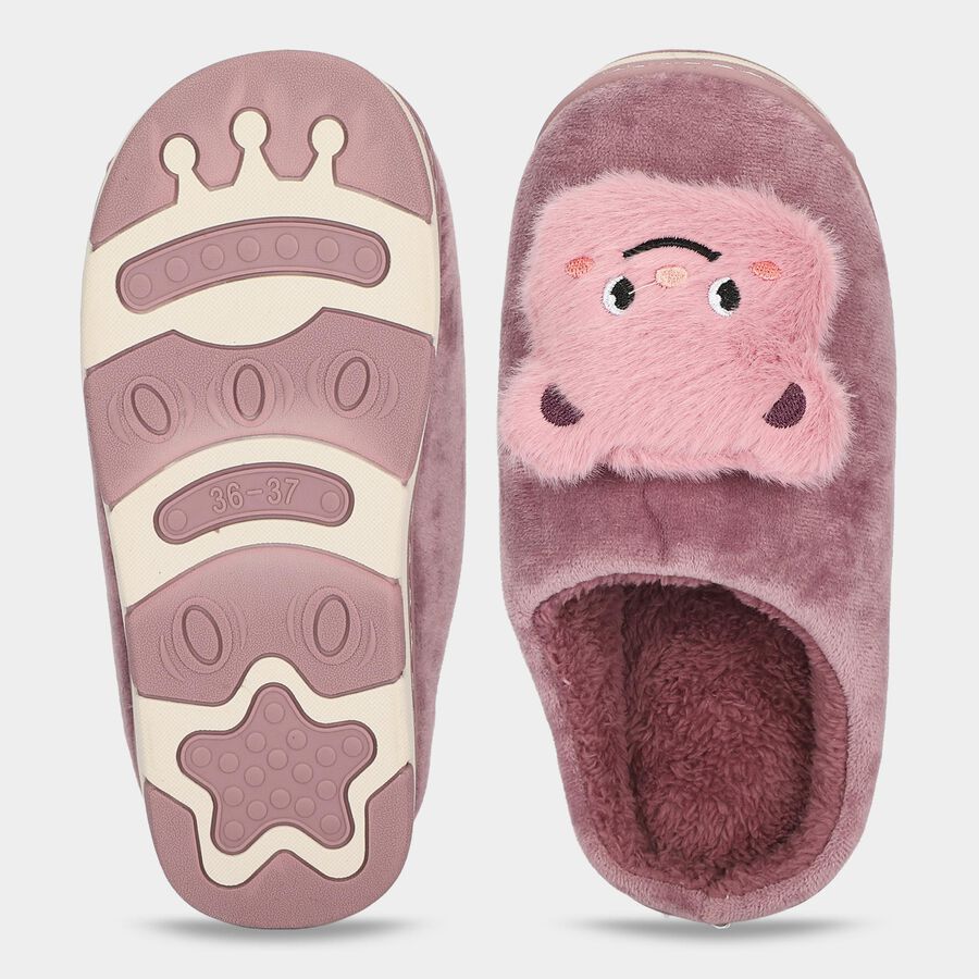 Women's Purple Slip-On House Slippers, बैंगनी, large