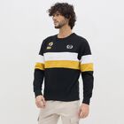 Men's Jet Black Crew Neck Casual Sweatshirt, काला, small image number null