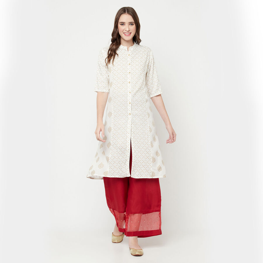 Printed Palazzo, Maroon, large image number null