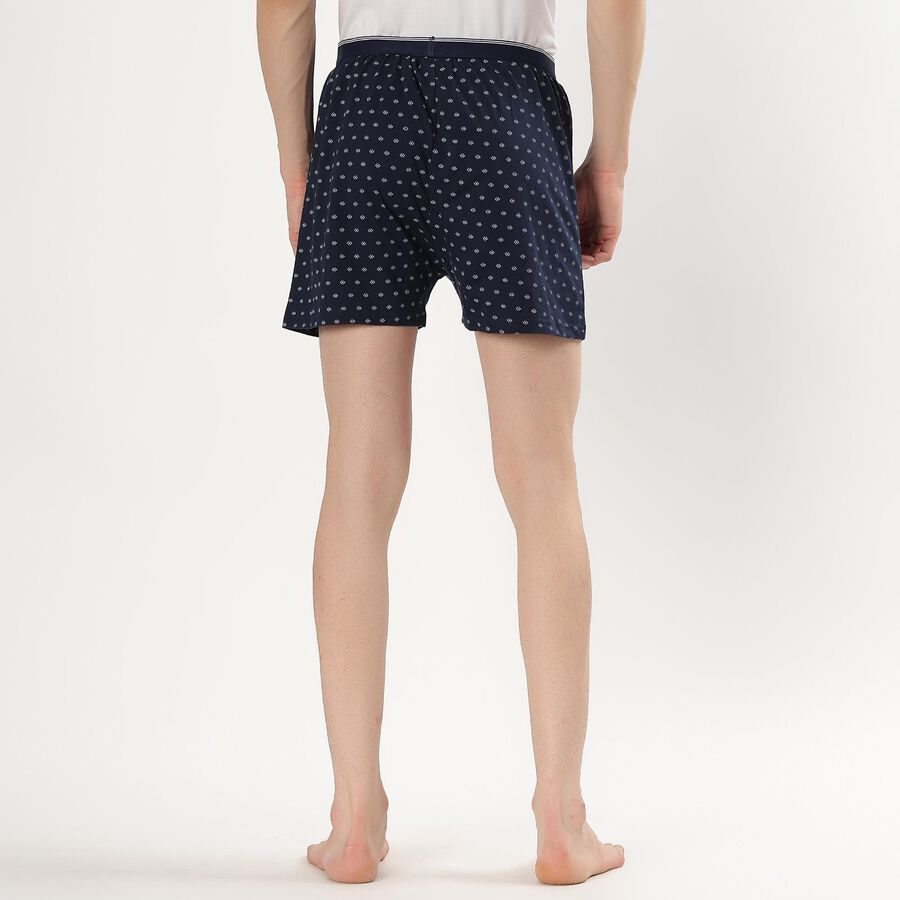 Men's Navy Blue Outer Elastic Printed Boxers, Navy Blue, large image number null