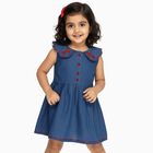 Girls' Frock, Mid Blue, small