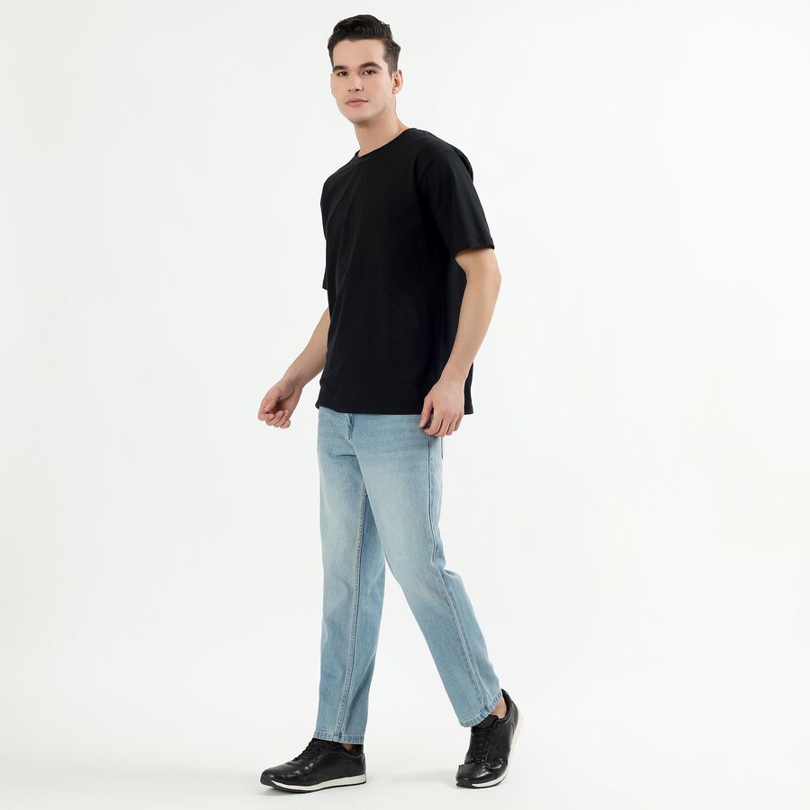 Men's Light Blue Straight Fit Jeans, Light Blue, large image number null