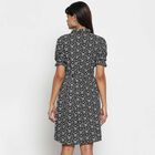 All Over Print Knee Length Dress, Black, small image number null