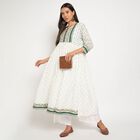 Ladies' 100% Cotton Ethnic Set, Dark Green, small image number null
