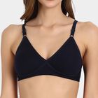 Solid Non-Padded Minimiser Bra, Navy Blue, small image number null