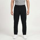 Men's Black Slim Fit Side-Striped Track Pants, काला, small