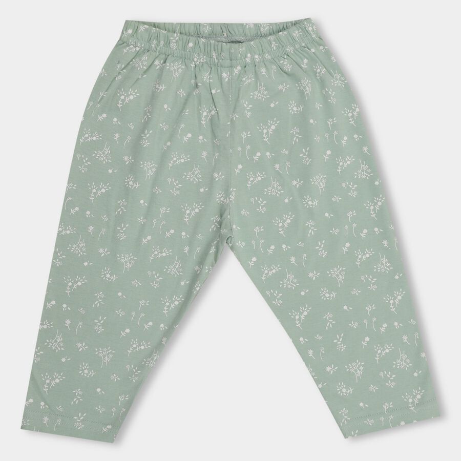 Girls' 100% Cotton Capri , Light Green, large image number null