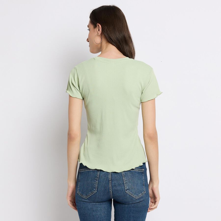 Ladies' Round Neck T-Shirt, Light Green, large image number null