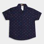 Boys' 100% Cotton Casual Shirt , नेवी ब्लू, small image number null