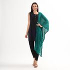 Women's Deep Emerald Green Cotton Crinkled Dupatta, Dark Green, small image number null