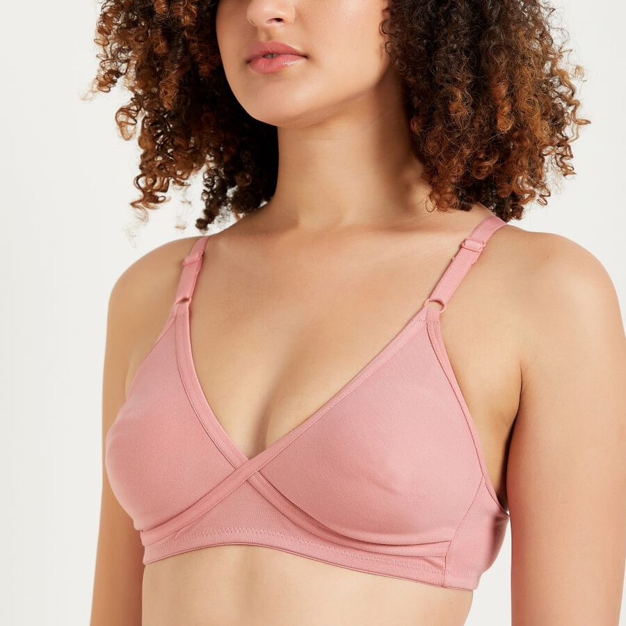 Ladies' Non-Padded Bra, Light Pink, large image number null