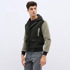 Men's Dark Olive Green Zip Bomber Jacket, हल्का हरा, small image number null
