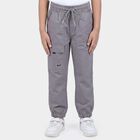 Boys Grey Regular Fit Cargo Trousers, Light Grey, small