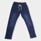 Boys' Deep Navy Regular Fit Elastic Waist Jeans, गहरा नीला, small image number null