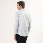 Men's Light Blue Cotton Spread Collar Casual Shirt, Light Blue, small