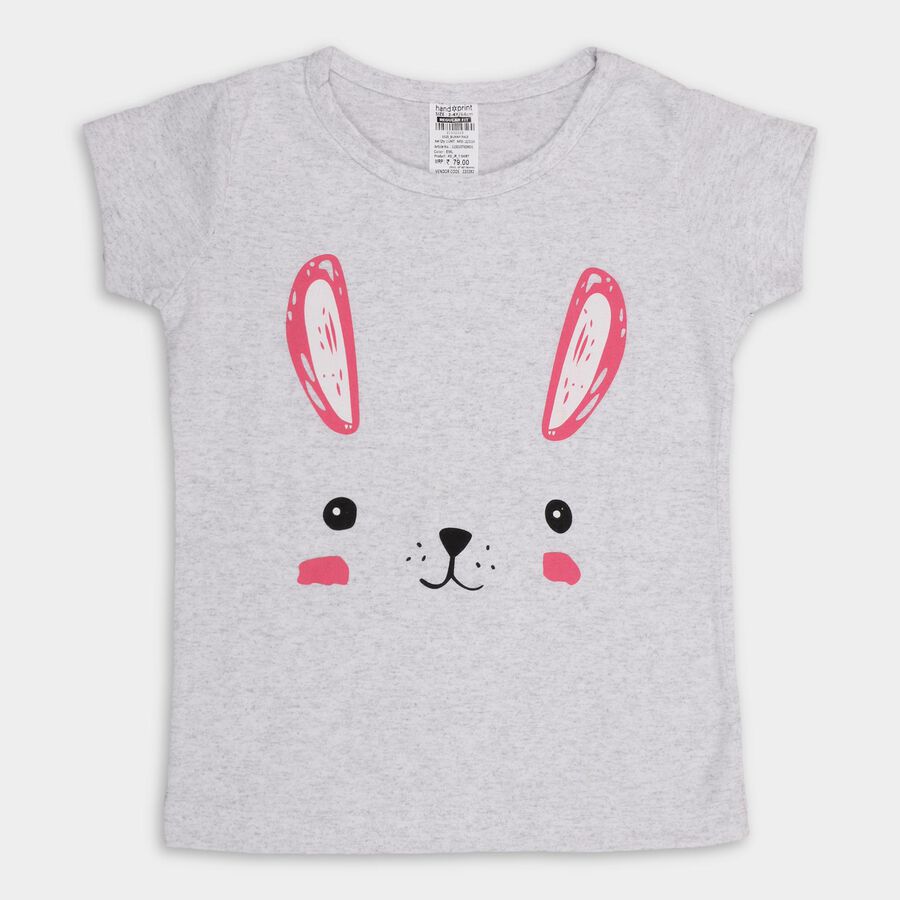 Girls' T-Shirt , Ecru Melange, large image number null