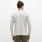 Men's Light Grey Round Neck Casual T-Shirt, Light Grey, small image number null