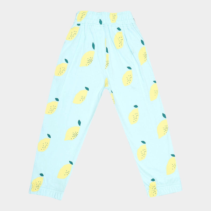 Girls Cotton Pyjama, Light Blue, large image number null