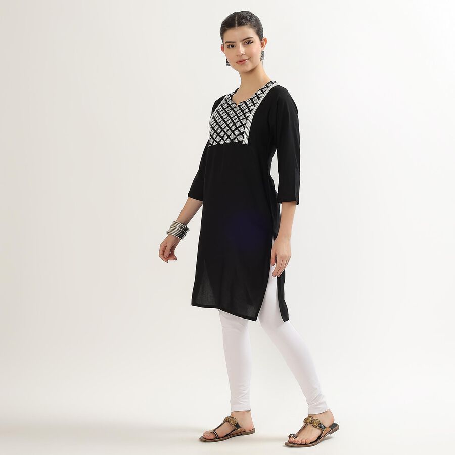 Ladies' Kurta , काला, large image number null