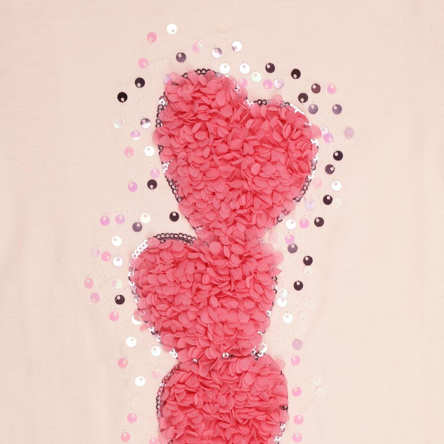 Girls' 100% Cotton T-Shirt , Light Pink, large image number null