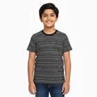 Boys Black Crew Neck Casual Half Sleeve T-Shirt, काला, small image number null