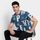 Men's 100% Cotton Round Neck T-Shirt, Dark Blue, small image number null