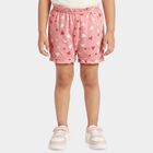 Girls' Pink Regular Fit Printed Bloomer, Pink, small