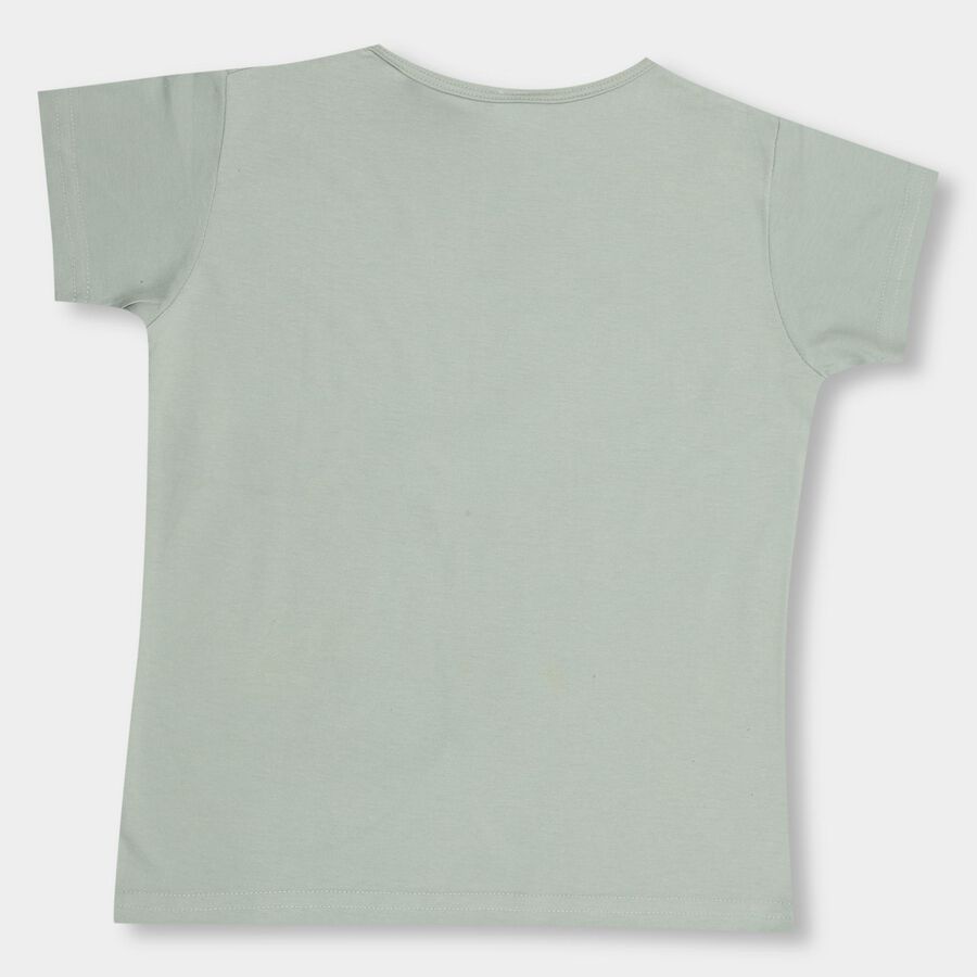 Girls' T-Shirt, हल्का हरा, large image number null