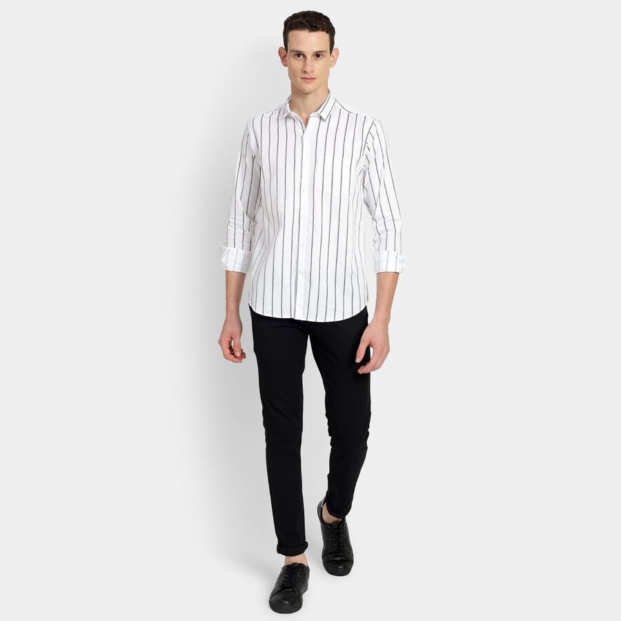 Men's 100% Cotton Casual Shirt, White, large image number null