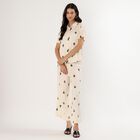 Women's Eggshell White Geometric Printed Co-ord Set, White, small