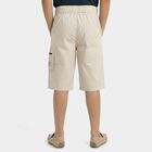 Boys' Off White Relaxed Fit Cotton Jamaican Shorts, Off White, small