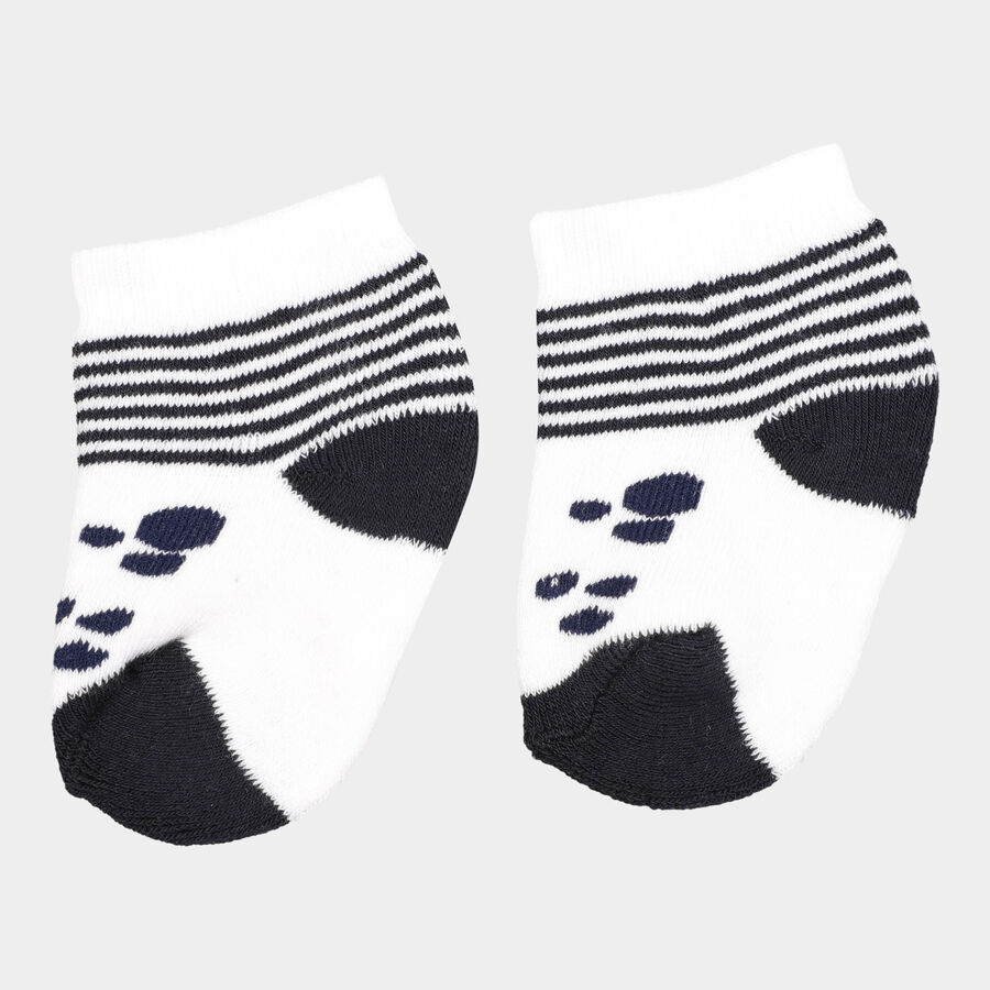 Infants Cotton Stripes Socks, Yellow, large image number null