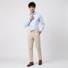 Men's Off White Slim Fit Chino Trousers, Off White, small