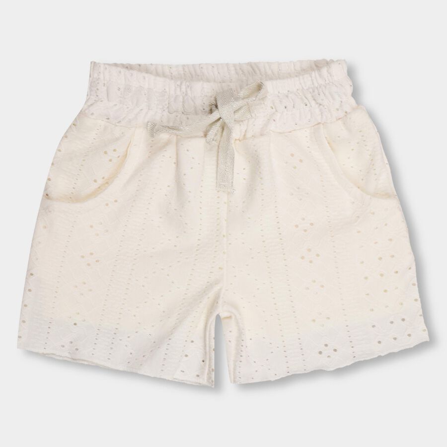 Girls' Shorts , सफ़ेद, large image number null