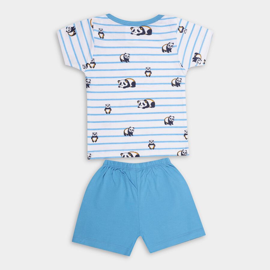 Infant Boys' 100% Cotton Baba Suit , मध्यम नीला, large