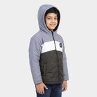 Boys Light Blue Hooded Puffer Jacket, Light Blue, small