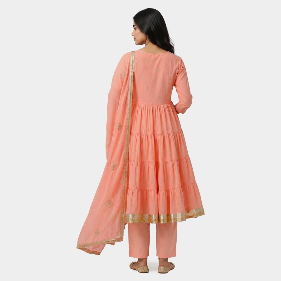 Women's Pink Cotton Kurta, गुलाबी, large