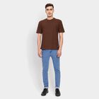 Men's Round Neck Half Sleeves T-Shirt, Brown, small image number null