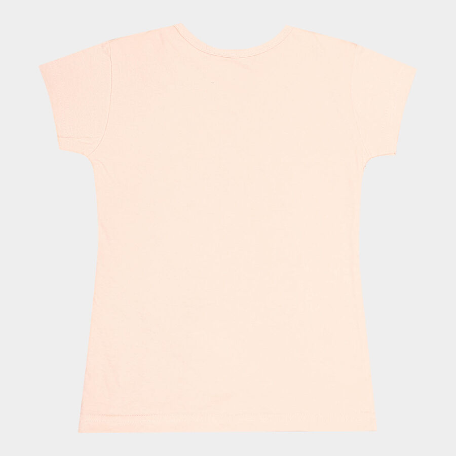 Girls Cotton T-Shirt, Light Pink, large image number null