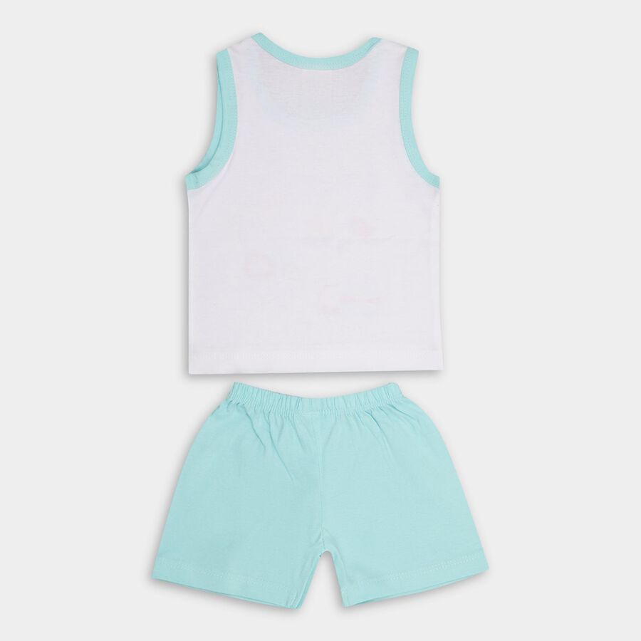 Infant Boys' 100% Cotton Baba Suit, एक्वा, large image number null
