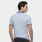 Men's Light Blue Cotton Polo Neck Polo T-Shirt, हल्का नीला, small