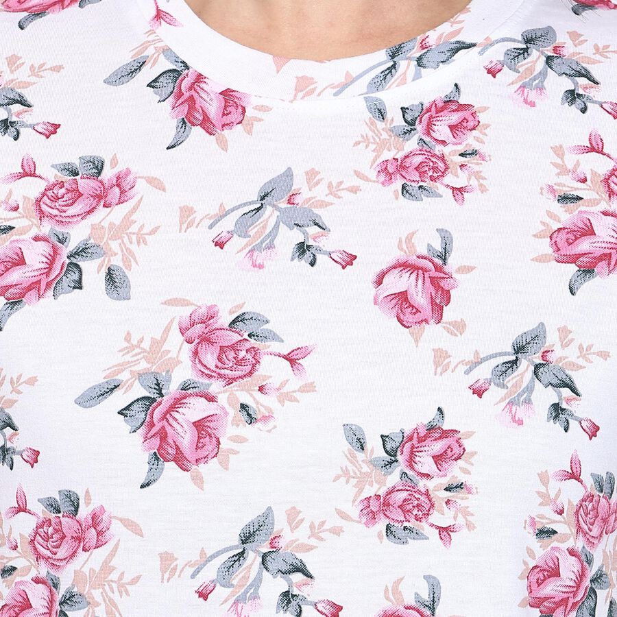 Ladies' Round Neck T-Shirt, White, large image number null