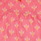 Girls Pink V Neck Fusion Set Fusion Set Upper and Bottom Set, Light Pink, small