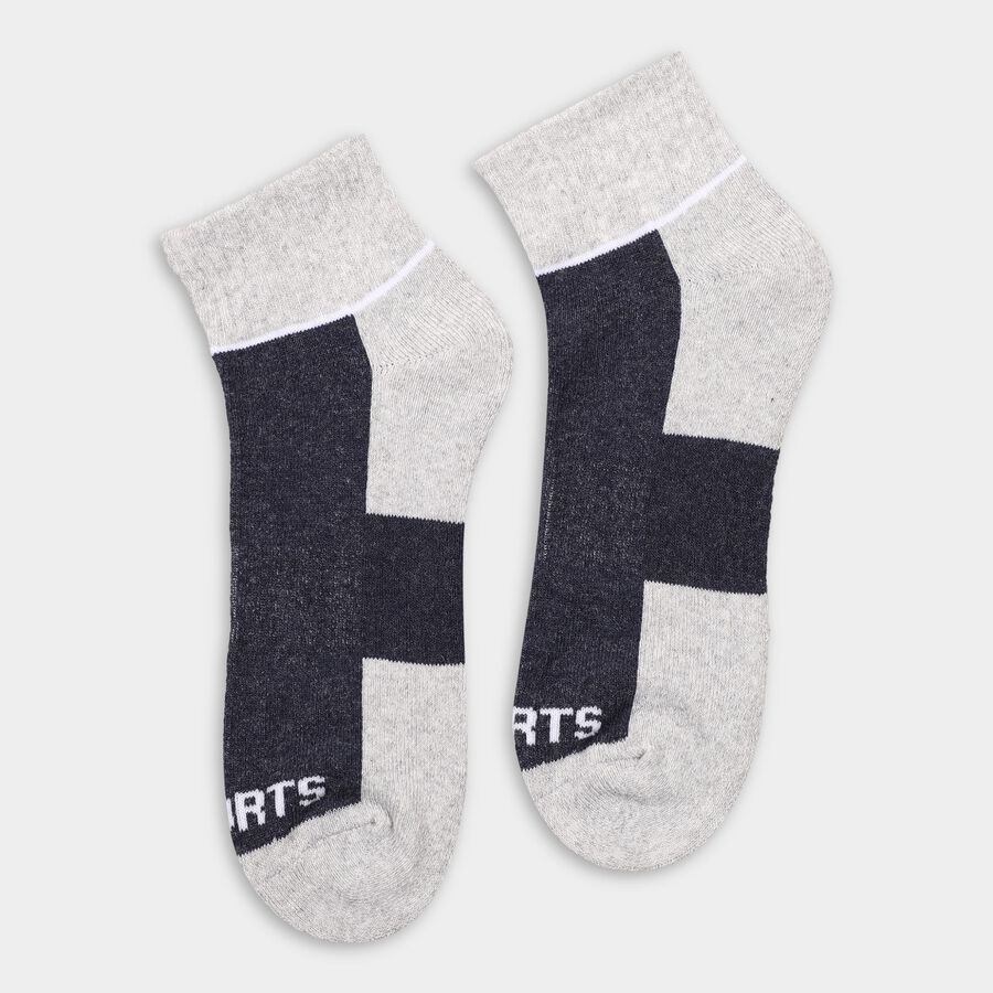 Men's Socks (Pack of 3), चारकोल, large